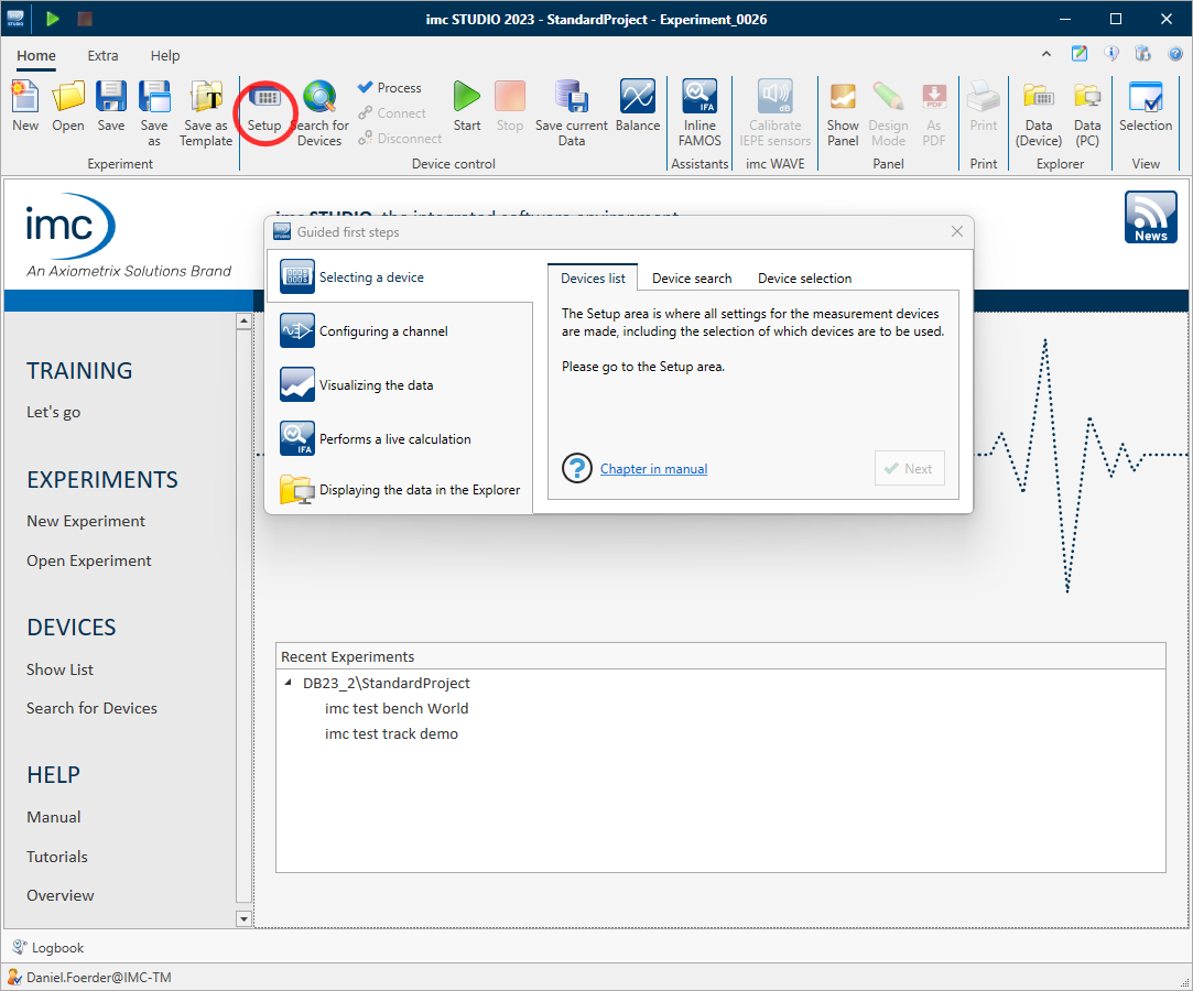 Guided Tour mit schrittweiser Erklärung der Funktionen